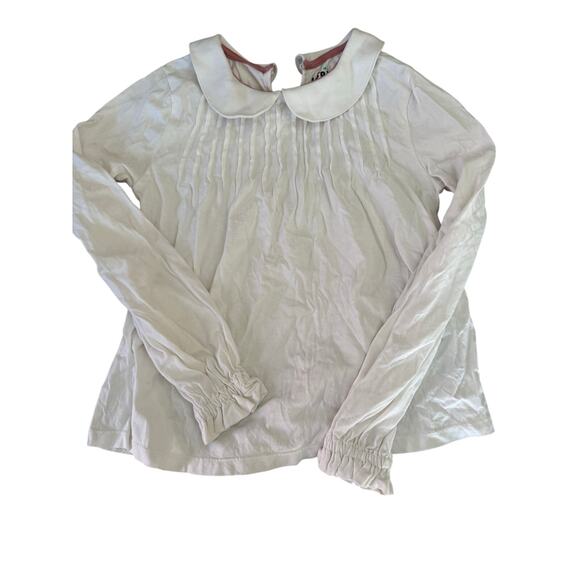 Mini Boden white shirt with peter pan collar size 7/8 - Picture 1 of 2